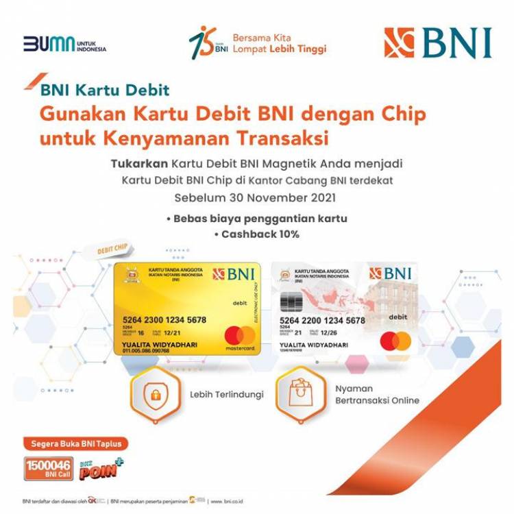 Tukarkan KTA BNI non chip menjadi KTA BNI berchip