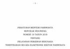 PERATURAN MENTERI PARIWISATA REPUBLIK INDONESIA NOMOR 10 TAHUN 2018 TENTANG PELAYANAN PERIZINAN BERUSAHA TERINTEGRASI SECARA ELEKTRONIK SEKTOR PARIWISATA