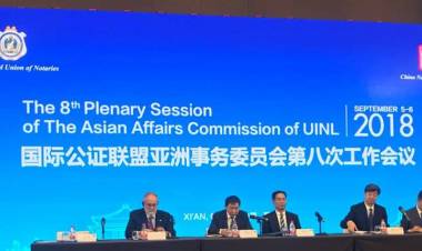 Ketua Bidang HLN diterima oleh Wakil Menteri Hukum Tiongkok yang menyampaikan perkembangan kenotariatan di Tiongkok