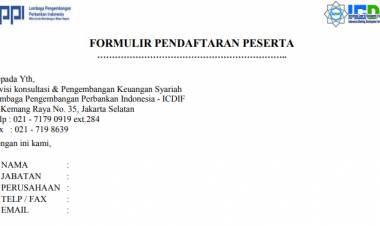 FORMULIR PENDAFTARAN PESERTA PELATIHAN