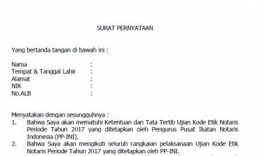 DOWNLOAD SURAT PERNYATAAN UKEN 2017