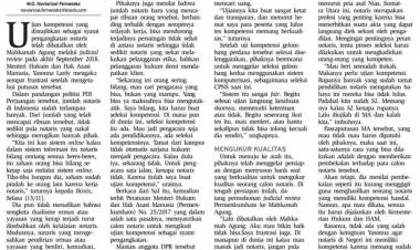 KENOTARIATAN : Mimpi Yasonna Tentang Notaris yang Kompeten