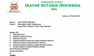 Penundaan Waktu Pelaksanaan Rapat Pleno Pengurus Pusat Yang Diperluas (RP3YD)