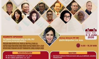 Webinar Pengurus Pusat INI - Peran Notaris Dalam Restrukturisasi Untuk Melakukan Pemulihan Ekonomi Nasional